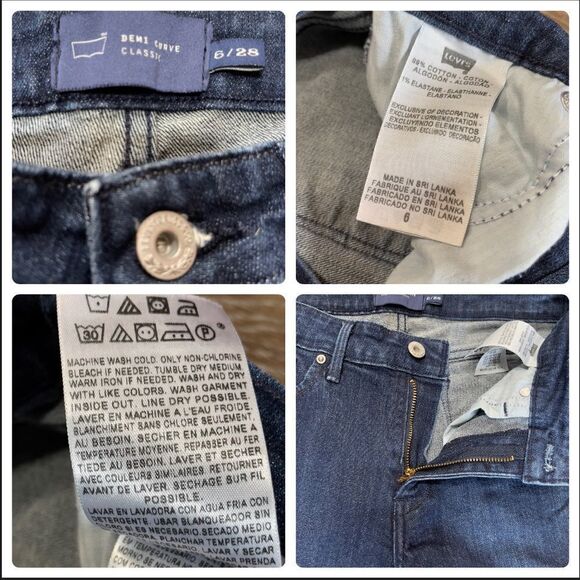 Levi’s Demi Curve Classic Capri Crop Jeans Size 6 / 28 - Picture 15 of 15